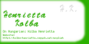 henrietta kolba business card
